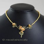 Michaud ネックレス 真珠 ポピーのお花