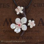 Michaud 桜の木ネックレス 真珠 ケシパール　