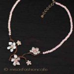 Michaud 桜の木ネックレス 真珠ケシパール・桜サクラ