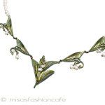 真珠の鈴蘭すずらん お花　ネックレス