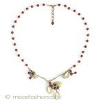 マイケル　ミショー　再販！ 天然ガーネットのヒイラギ