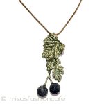 マイケルミショーネックレス 天然石　カシスの実