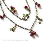 ミショーネックレス　再販！ 真珠のクランベリー