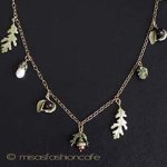 Michaudネックレス再販 真珠・天然石　どんぐり