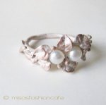 マイケルミショー リング 真珠 スターリングシルバー