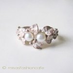 マイケルミショー リング 真珠 スターリングシルバー