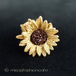 マイケルミショー 天然石ひまわり　リング