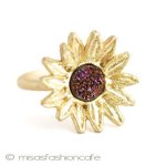 マイケルミショー 天然石ひまわり　リング