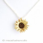 マイケルミショー 再販！ 真珠・天然石　ひまわり