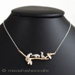 マイケルミショー 鳥と小枝　ネックレス