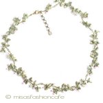 ミショーネックレス 真珠　ハーブ