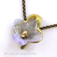 （画像用） マイケルミショー・ネックレス ガラス製　すみれの花