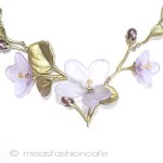 マイケルミショー　真珠 すみれの花　ネックレス