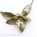 Michaudネックレス再販！ 真珠　ハーブ：バジル