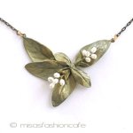 Michaudネックレス再販！ 真珠　ハーブ：バジル