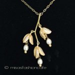 マイケルミショーネックレス 真珠　アーモンドの花