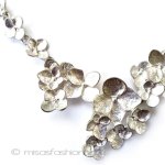 紫陽花　ネックレス シルバー　フラワー