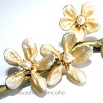 マイケルミショー ブローチ 真珠　アーモンドの花