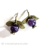 マイケルミショー　ピアス アメジストのブルーベリー