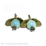 マイケルミショー　ピアス 天然石のブルーベリー