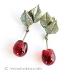 マイケルミショー　ピアス ガラスのチェリー再販！