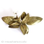 マイケルミショー　ブローチ 真珠　ハーブ：バジル