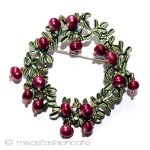 リース　ブローチ 真珠パールのベリー