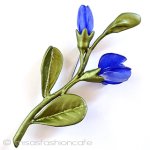 インディゴの花ブローチ