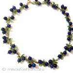 ブルーベリー果実 天然石ネックレス