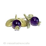 マイケルミショー　ピアス アメジストのブルーベリー