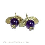 マイケルミショー　ピアス アメジストのブルーベリー