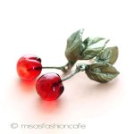 マイケルミショー　ピアス ガラスのチェリー再販！