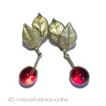 マイケルミショー　ピアス ガラスのチェリー再販！