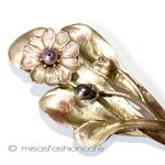 マイケルミショー 真珠のお花ブローチ
