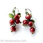 パール真珠クランベリー ピアスまたはクリップ