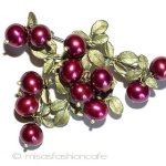 マイケルミショーブローチ 真珠のクランベリー