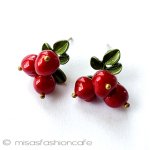 真珠ベリー　ピアス パールのクランベリー