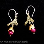 真珠　杉の木の実 ピアス　または　クリップ