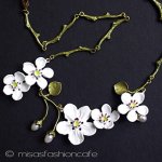 真珠　お花ネックレス
