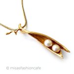 マイケルミショー　24Kgp 真珠の豆　ネックレス