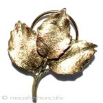 マイケルミショー　 ヒイラギの葉ブローチ