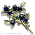 （画像用） ブルーベリー　再販 天然石　ブローチ