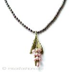 ラベンダーのお花 真珠・ネックレス