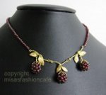 Michaudネックレス　再販！ 　天然石　ラズベリー