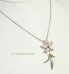 Michaud ネックレス 真珠つつじの花