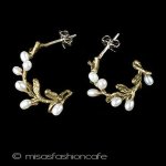 マイケルミショー　再販！ 真珠の花フープピアス