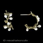 マイケルミショー　再販！ 真珠の花フープピアス