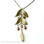 マイケルミショー　真珠 靡く葉　ネックレス