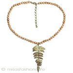 マイケルミショー　真珠 シダの葉　ネックレス