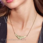 マイケルミショー　新着 シダの葉　ネックレス